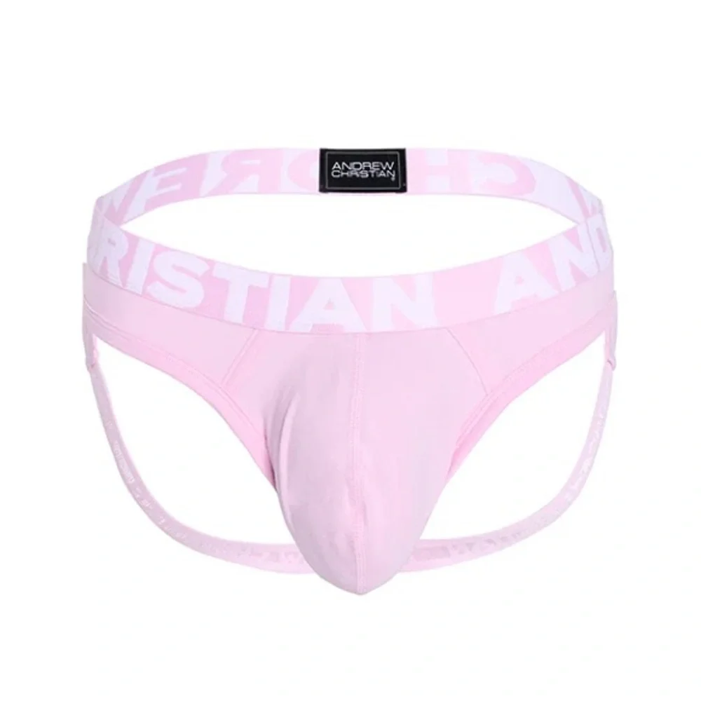 NWT Andrew Christian THICK Frame Jockstrap Pink XL